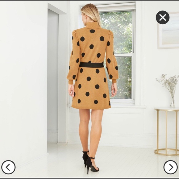 Polka Dot Sweater Dress 🖤 - Picture 2 of 4